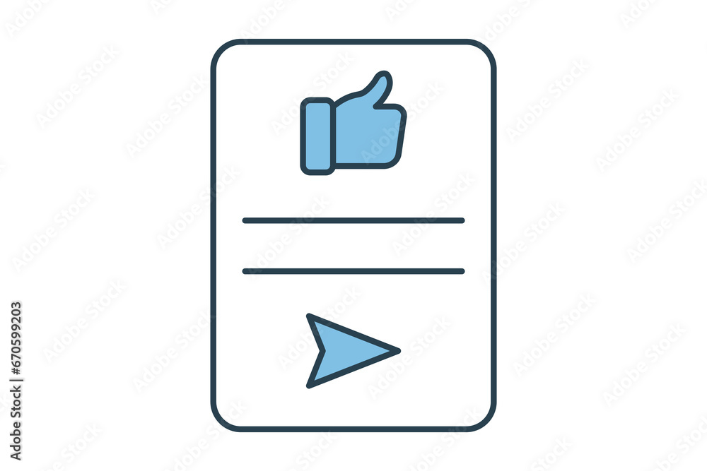 Poster feedback form icon. icon related to feedback and review. suitable for web site, app, user interfaces