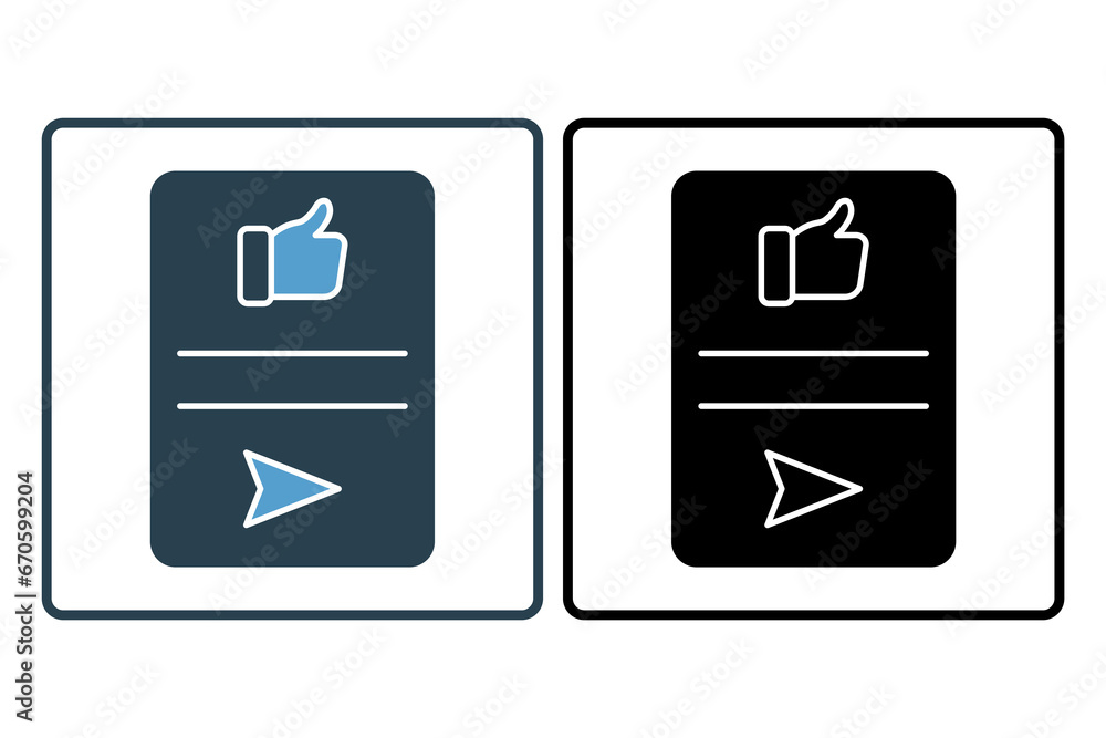 Poster feedback form icon. icon related to feedback and review. suitable for web site, app, user interfaces