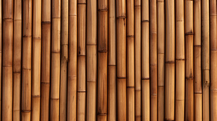 Naklejka premium Authentic Bamboo Wall Texture - Design for Natural Interior Enhancements and Zen-inspired Décor.