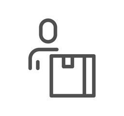 Truck delivery related icon outline and linear symbol.	
