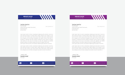 Latter Head Design, Creative Business Latter Head Design. Corporate company letterhead Design. modern business and corporate letterhead template.