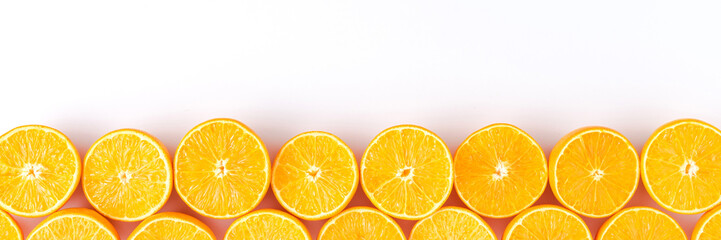 Oranges isolated on white background