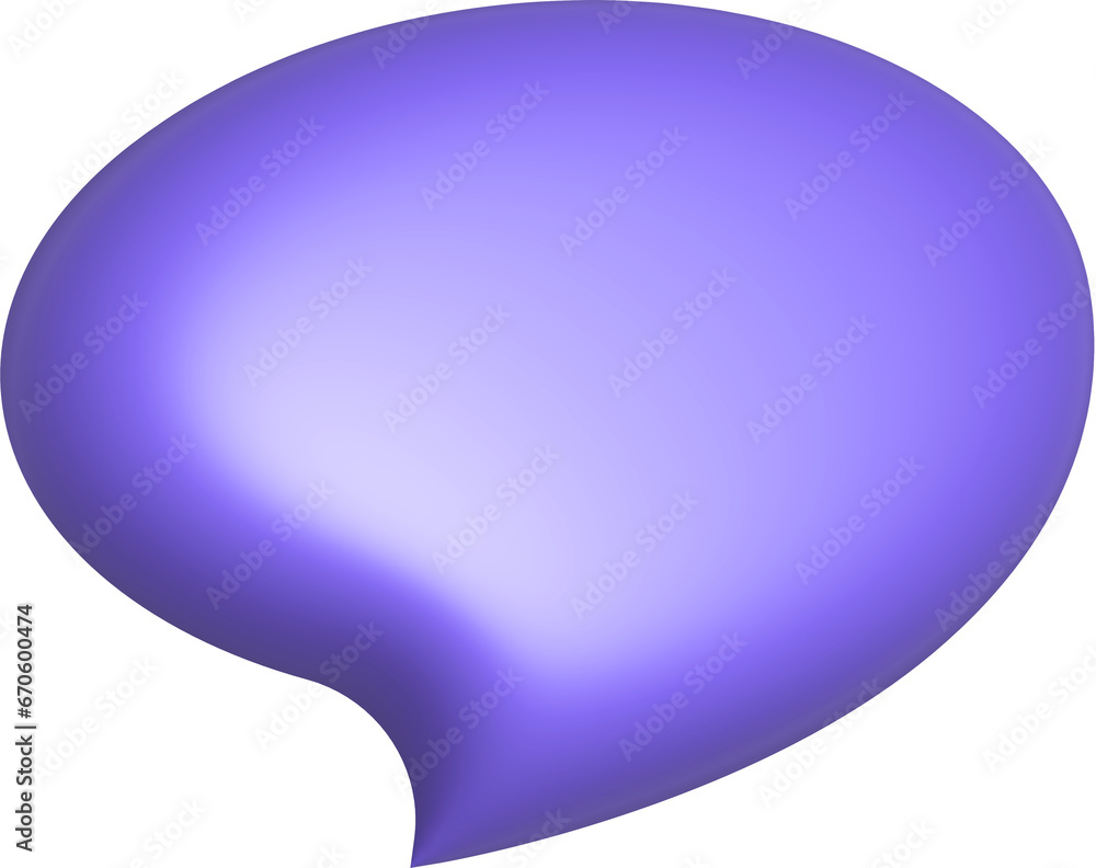 Poster 3d rendering chat bubble icon. illustration with shadow isolated on white.