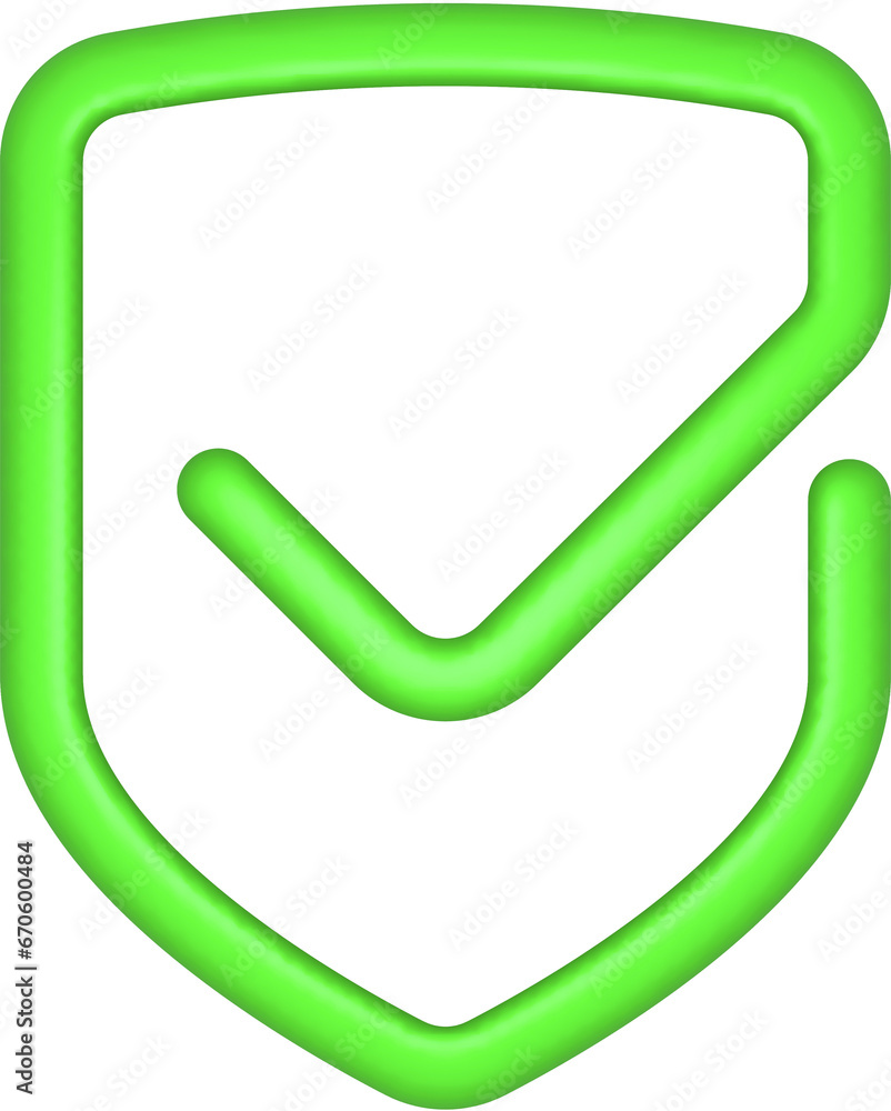 Poster 3d rendering shield icon. illustration with shadow isolated on white background.