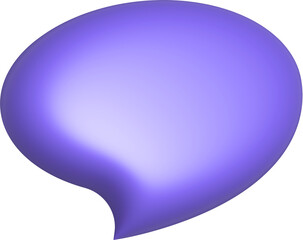 3d rendering chat bubble icon. Illustration with shadow isolated on white.