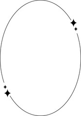 star frame  design illustration isolated on transparent background