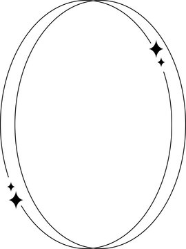 star frame  design illustration isolated on transparent background