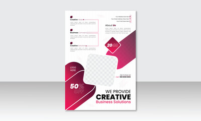 A4 flyer template, modern business flyer template, abstract business flyer and creative design, 
