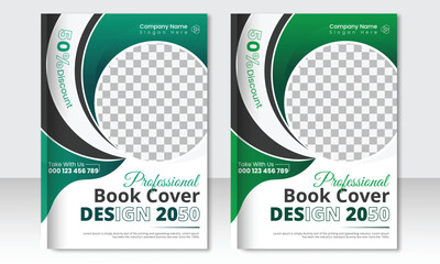 Modern Background Business Book Cover Design Template Design.