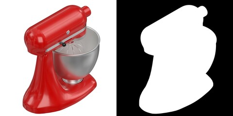 3D rendering illustration of a stand mixer mockup