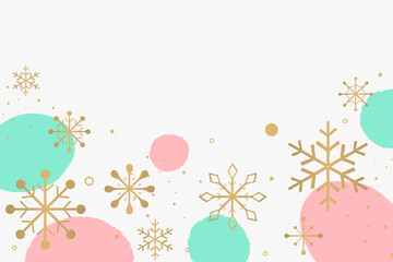 Christmas snowflake background. Abstract card concept. Vector illustration