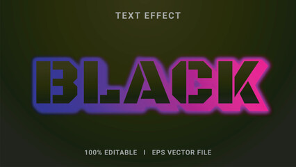 Best 3d editable black text effect vector graphic style