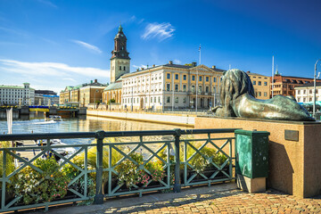 City of Gothenburg channel street architecture view
