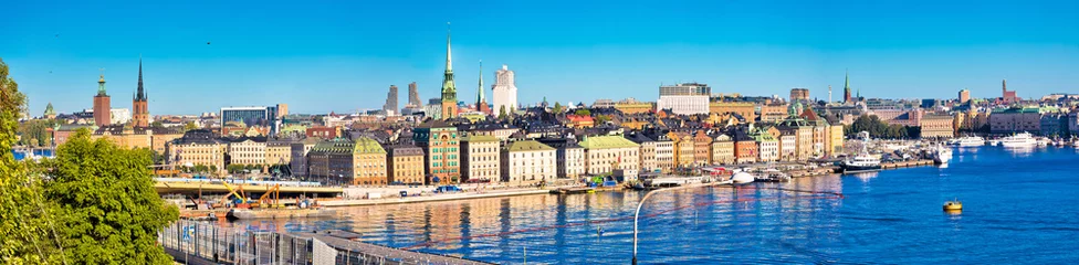 Abwaschbare Fototapete City of Stockholm panoramic view © xbrchx