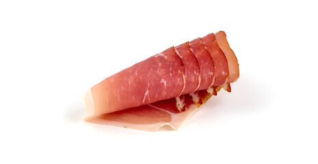 Jamon, jerked meat, isolated on white background. High resolution image.