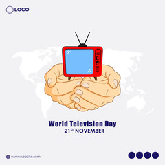 Vector illustration of World Television Day