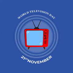 Vector illustration of World Television Day