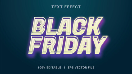 Naklejka na ściany i meble Best 3D editable Black Friday text effect vector graphic style