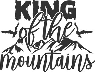 King Of The Mountains - Hiking Illustration