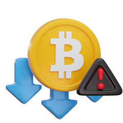 Bitcoin Fraud 3D Illustration