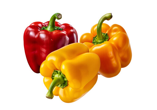 Colorful bell peppers, created by generative AI technology