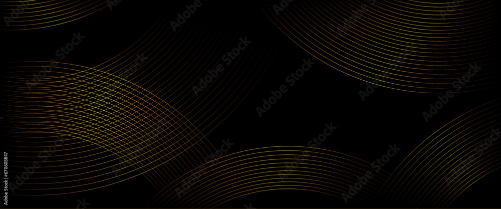 Poster abstract background trendy bright circle lines creative design, overlap layer on dark space with glo
