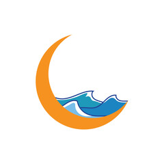 Obraz na płótnie Canvas Water wave Logo vector and symbol Template