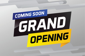 coming soon grand opening word concept vector illustration and 3d, web, mobile app, poster, banner, flyer, background, gift card, coupon, label, wallpaper