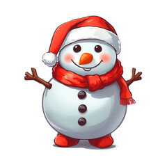 Obraz premium Christmas Sticker Cartoon Character