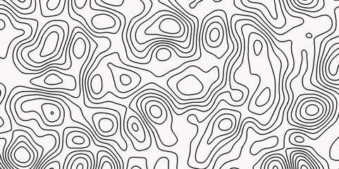 Fototapeta premium Vintage contour mapping of maps.Ocean topographic line map with curvy wave isolines vector Topographic Map in Contour Line Light topographic topo contour map and Ocean topographic line map with curvy 