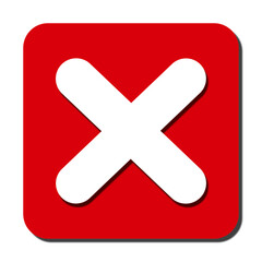 red close cross icon