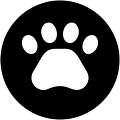 paw print button