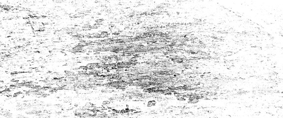  Vector distressed overlay for creating openwork transparent background, grunge old texture in black and white surface with scratches. - obrazy, fototapety, plakaty