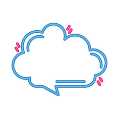 neon shape cloud speech