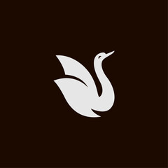 Swan logo design modern icon vector illustration