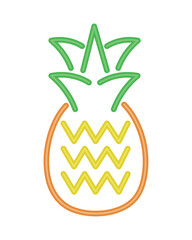 neon shape pineapple