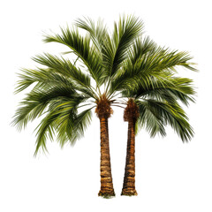 Palm trees on transparent background