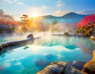 朝日が見える日本の温泉