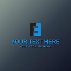 Modern letter EF logo design