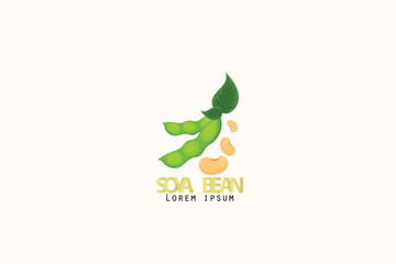 vector illustration of soybean logo