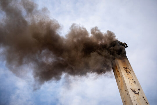Smoke chimney of the cremation ceremony location according.