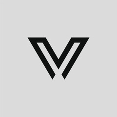 minimalist letter V logo