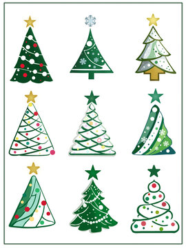 트리, 크리스마스트리, 크리스마스아이콘, 크리스마스장식, 크리스마스 이미지, 겨울, 데코레이션, 스티커