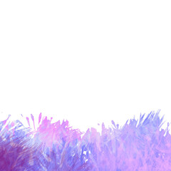 Colorful abstract spilled paint splash border