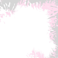 Colorful abstract spilled paint splash border