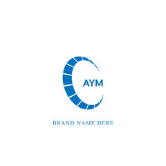 AYM logo. A Y M design. White AYM letter. AYM, A Y M letter logo design. Initial letter AYM linked circle uppercase monogram logo.