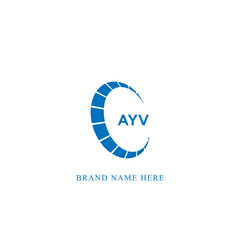 AYV logo. A Y V design. White AYV letter. AYV, A Y V letter logo design. Initial letter AYV linked circle uppercase monogram logo.