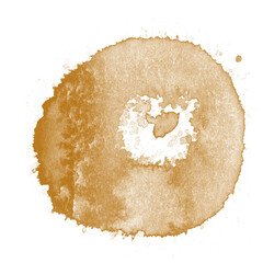 Coffee, chocolate, liquid stains isolated on a white background. Royalty high-quality free stock photo image of Coffee, Tea Stains  spill. Round coffee stain isolated, cafe splash fleck drink