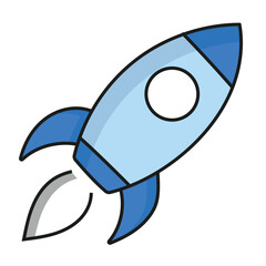 A rocket icon representing space exploration, achievement, progress, adventure, new beginnings, and infinite possibilities