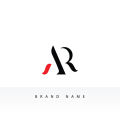 Initial letter ra or ar logo vector design template